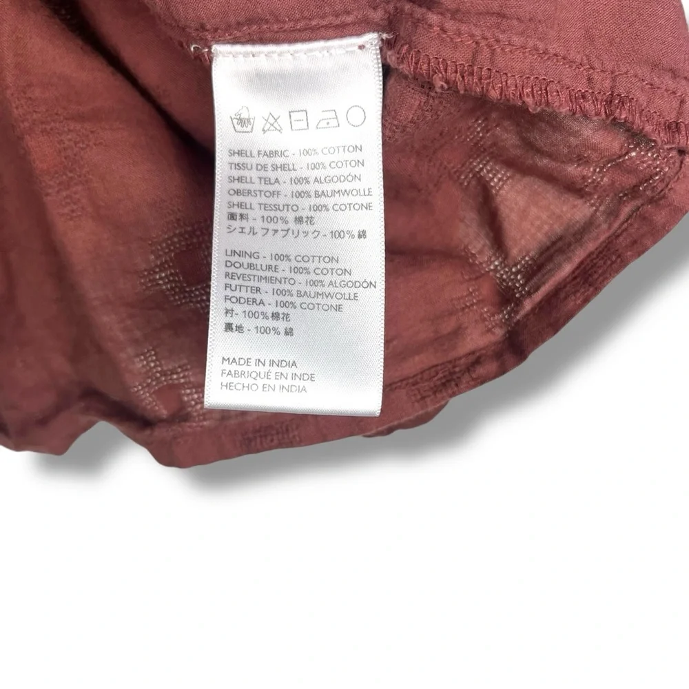 Anthropologie Cleobella Antonia Blouse Romantic Cottagecore XSP Sienna Brown - Picture 9 of 10